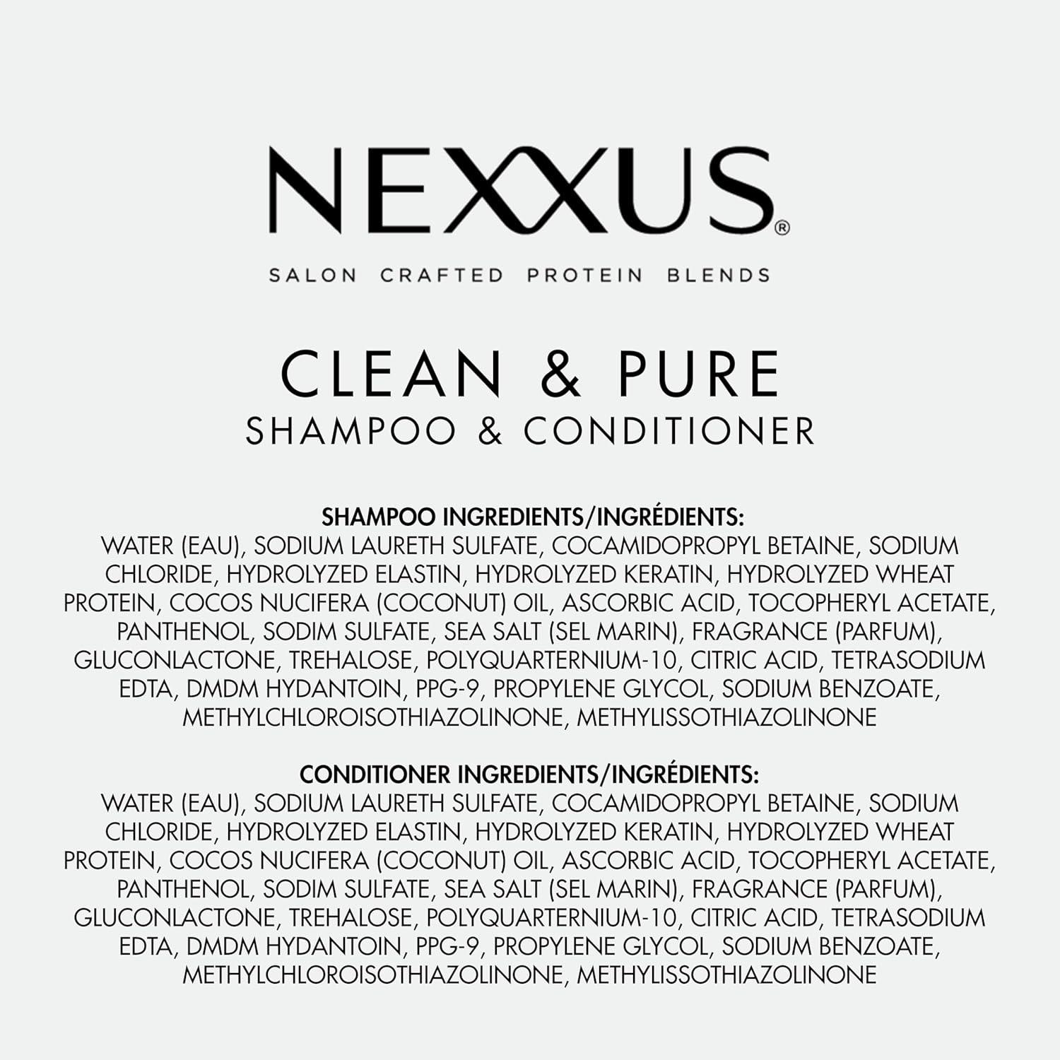 image:imageNexxus Clean and Pure Clarifying Shampoo and Conditioner 2Pack With ProteinFusion for Nourished Hair Paraben Free 338 ozRegimen Set