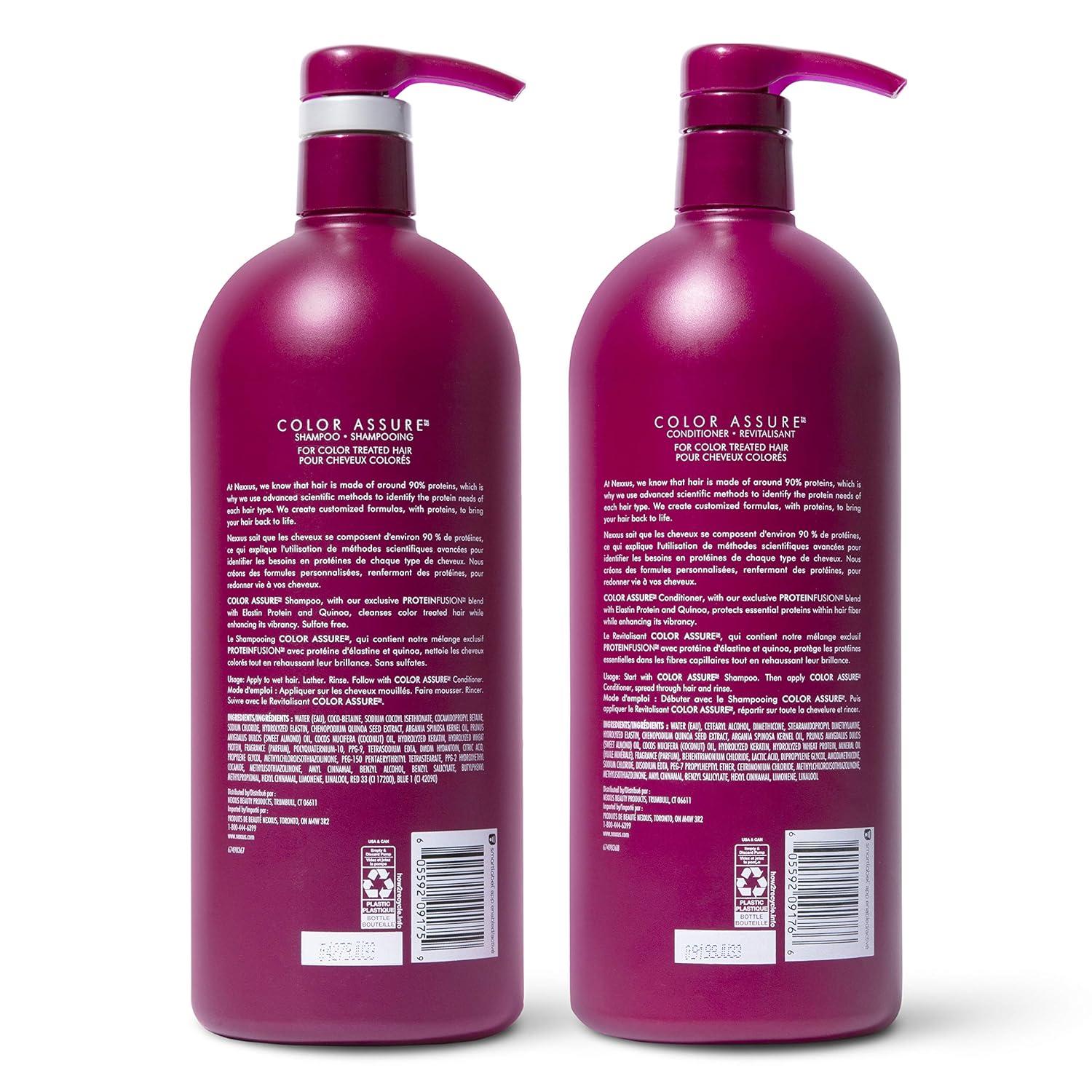 image:imageNexxus Color Assure Shampoo and Conditioner for Color Treated Hair Color Assure Enhance Color Vibrancy for Up to 40 Washes 338 oz 2 Count