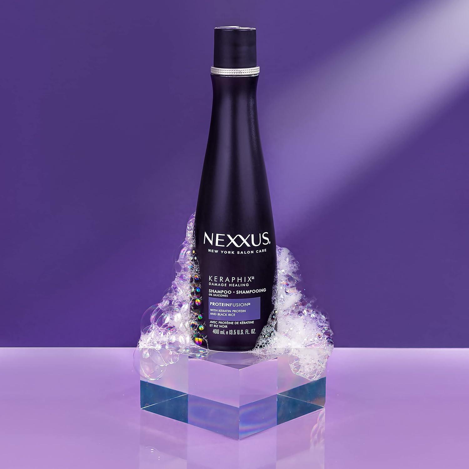 image:imageNexxus Keraphix Shampoo for Damage Repair for Damaged Hair Powered by KRT Keratin Resistance Therapy with Liquid Crystal Amino Acids 338 ozKeratin Protein and Black Rice