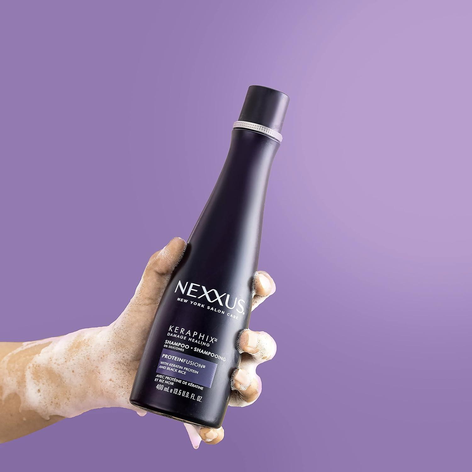 image:imageNexxus Keraphix Shampoo for Damage Repair for Damaged Hair Powered by KRT Keratin Resistance Therapy with Liquid Crystal Amino Acids 338 ozKeratin Protein and Black Rice