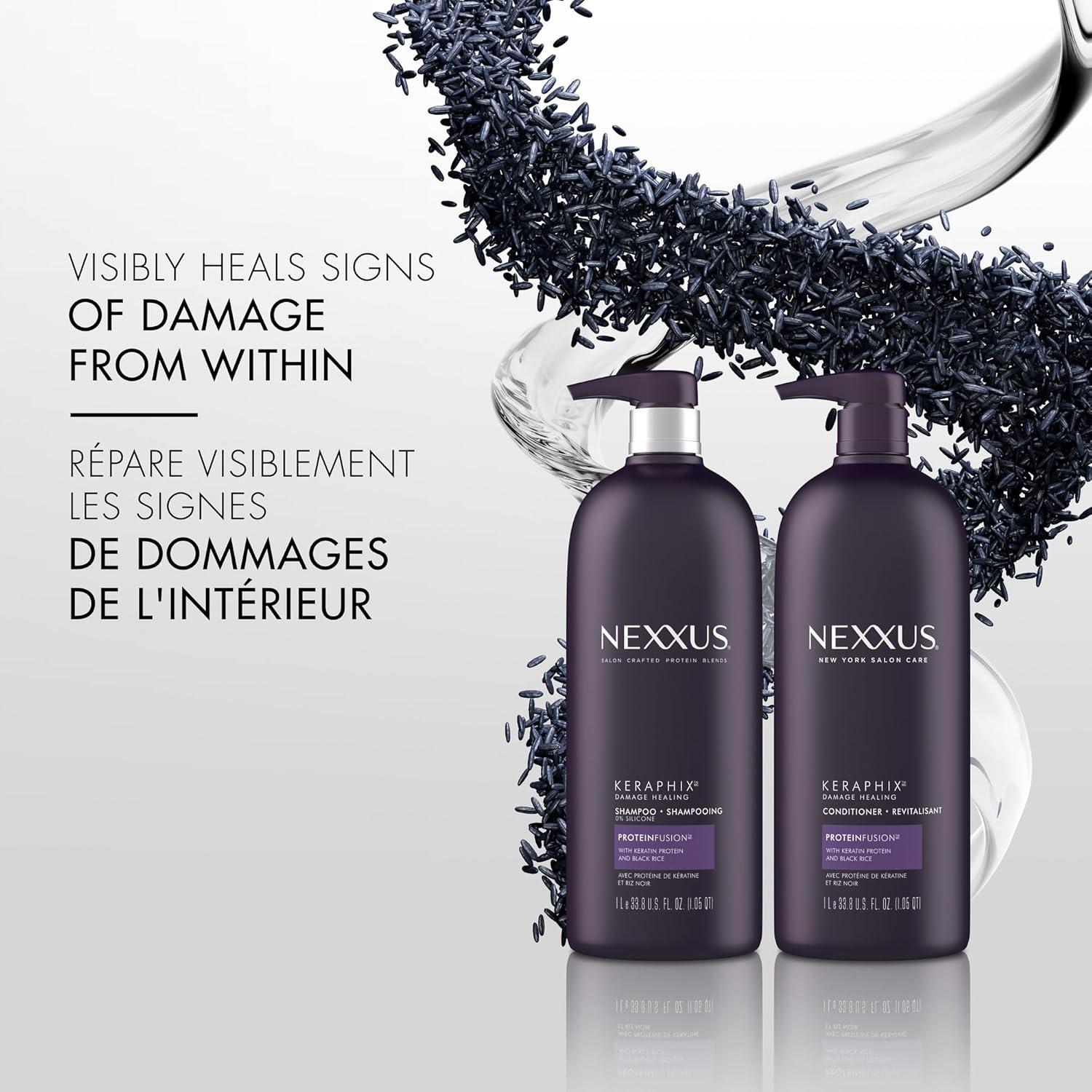 image:imageNexxus Keraphix Shampoo for Damage Repair for Damaged Hair Powered by KRT Keratin Resistance Therapy with Liquid Crystal Amino Acids 338 ozKeratin Protein and Black Rice