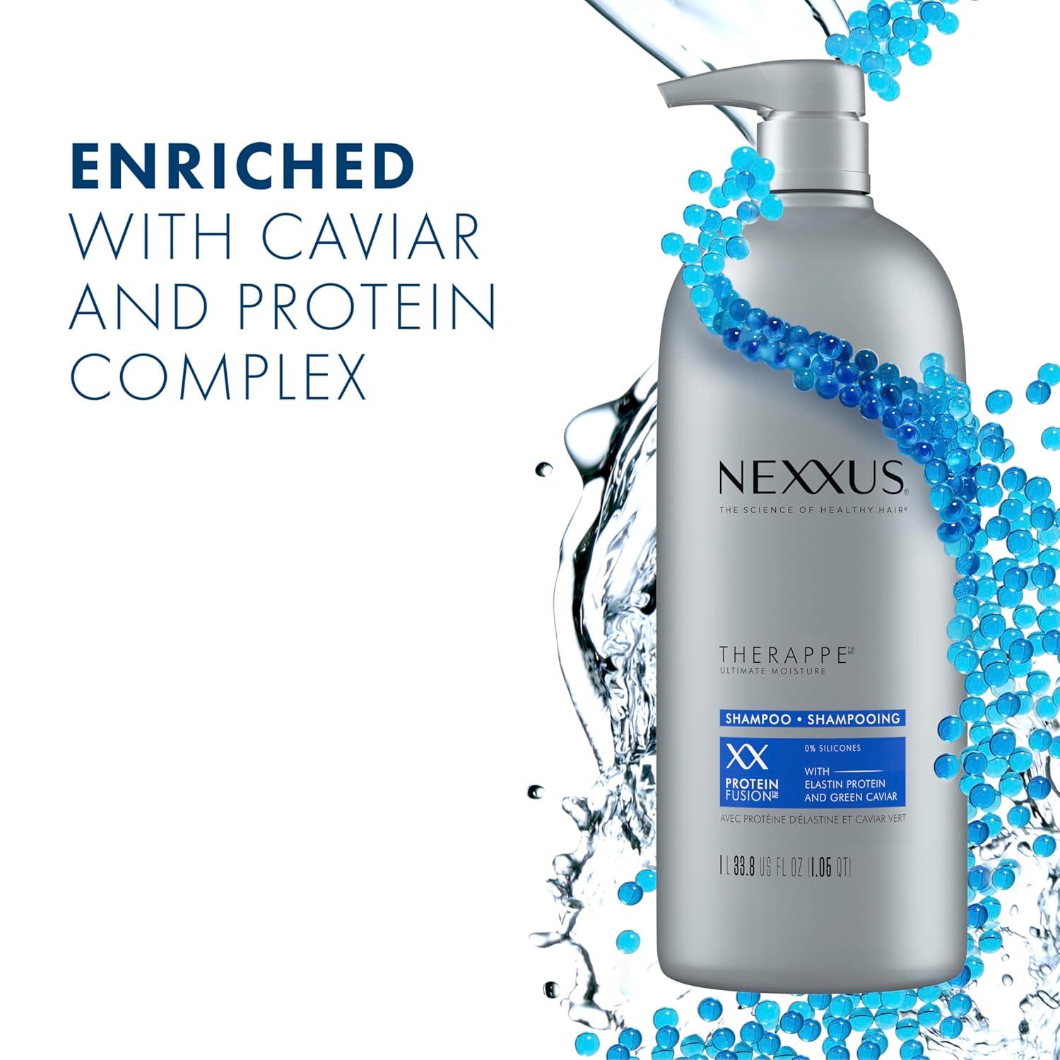 image:imageNexxus Shampoo and Conditioner Therappe Humectress 2 Count for Dry Hair SiliconeFree Moisturizing Caviar Complex and Elastin Protein for thicker and stronger hair 338 ozFragranced