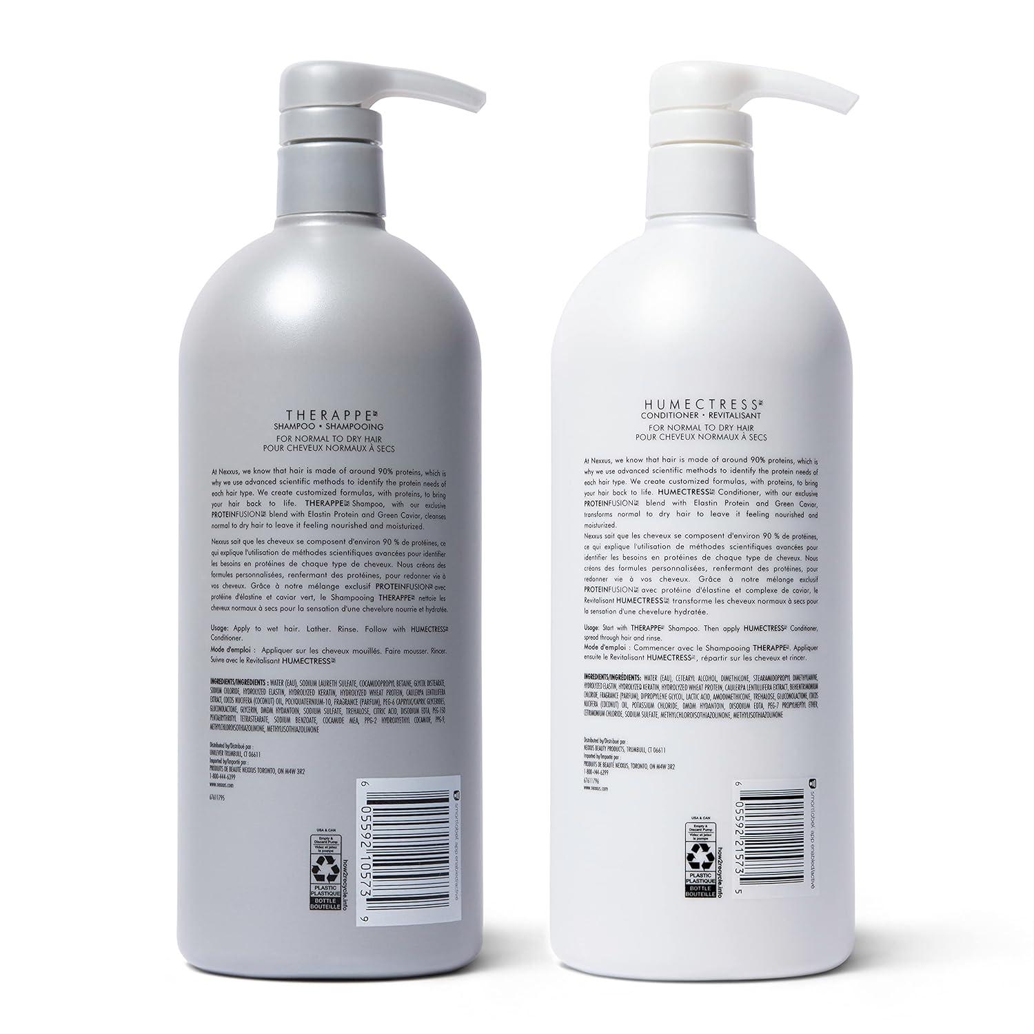 image:imageNexxus Shampoo and Conditioner Therappe Humectress 2 Count for Dry Hair SiliconeFree Moisturizing Caviar Complex and Elastin Protein for thicker and stronger hair 338 ozFragranced