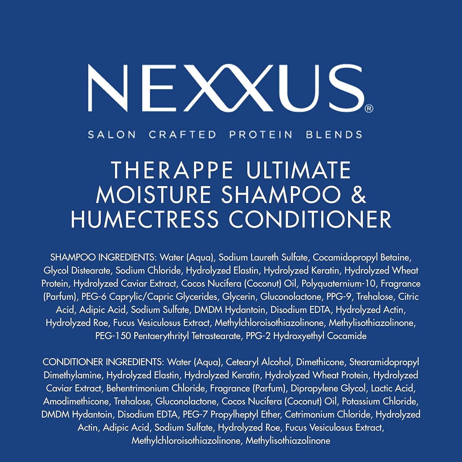 image:imageNexxus Shampoo and Conditioner Therappe Humectress 2 Count for Dry Hair SiliconeFree Moisturizing Caviar Complex and Elastin Protein for thicker and stronger hair 338 ozFragranced