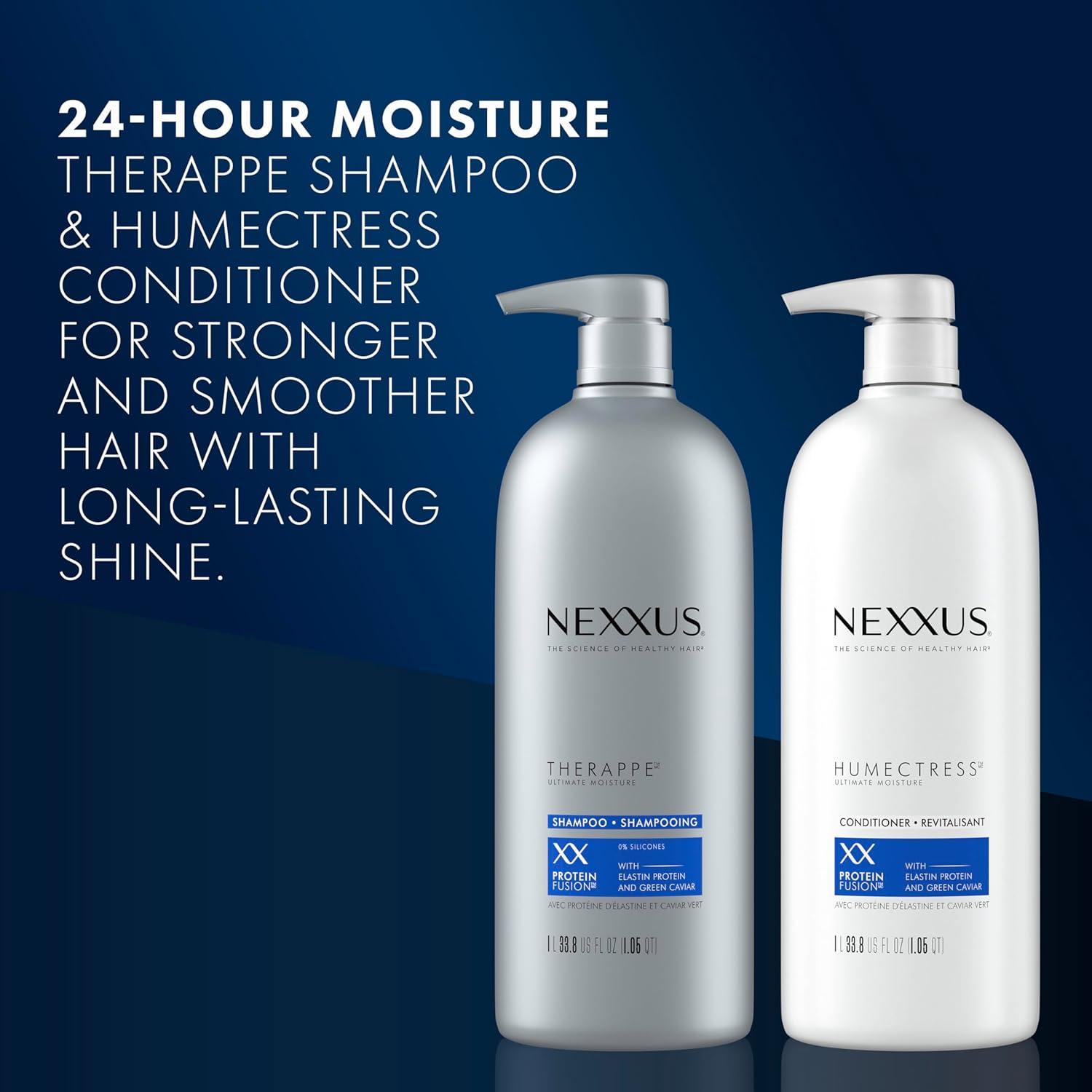 image:imageNexxus Shampoo and Conditioner Therappe Humectress 2 Count for Dry Hair SiliconeFree Moisturizing Caviar Complex and Elastin Protein for thicker and stronger hair 338 ozFragranced