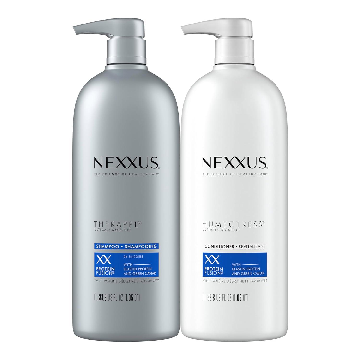 image:imageNexxus Shampoo and Conditioner Therappe Humectress 2 Count for Dry Hair SiliconeFree Moisturizing Caviar Complex and Elastin Protein for thicker and stronger hair 338 ozFragranced