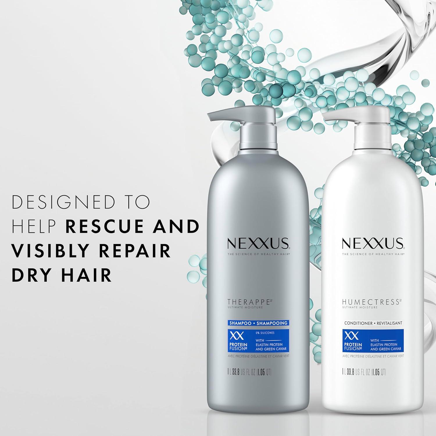 image:imageNexxus Shampoo and Conditioner Therappe Humectress 2 Count for Dry Hair SiliconeFree Moisturizing Caviar Complex and Elastin Protein for thicker and stronger hair 338 ozFragranced