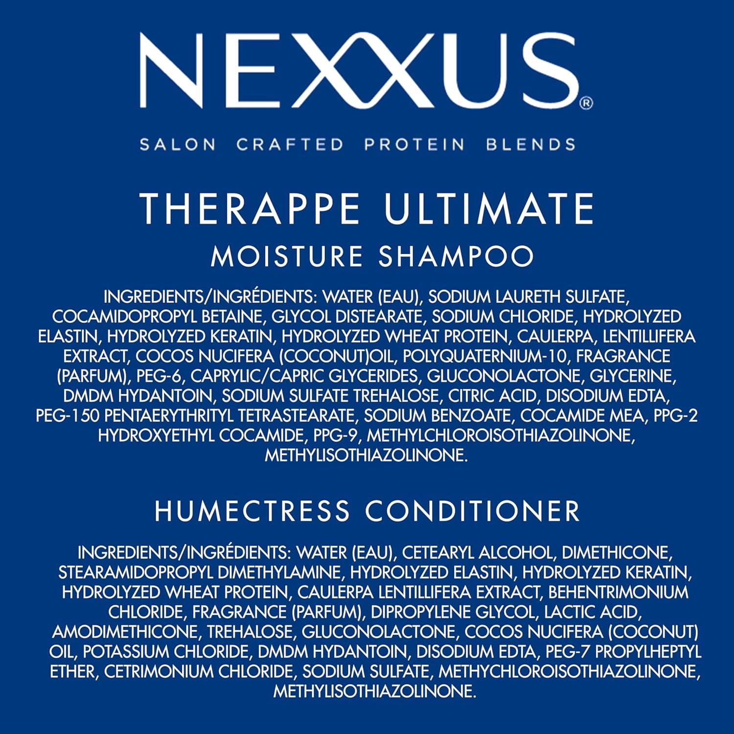 image:imageNexxus Shampoo and Conditioner Therappe Humectress 2 Count for Dry Hair SiliconeFree Moisturizing Caviar Complex and Elastin Protein for thicker and stronger hair 338 ozFragranced