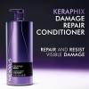 Nexxus KERAPHIX Shampoo & Conditioner for Damaged Hair 2 Pack Damaged Repair Powered by KRT Keratin Resistance Therapy with Liquid Crystal Amino Acids 33.8Fl Oz