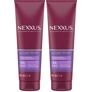 Nexxus Blonde Assure Purple Shampoo, For Blonde Hair Color Care Shampoo, Keratin Protein 8.5 oz(8.5 Fl Oz (Pack of 2))