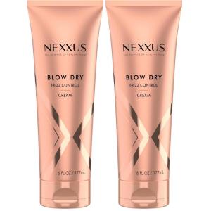 Nexxus Blow Dry Cream Frizz Control for Weightless Style & Volume, with StyleProtect Technology 6 oz(6 Fl Oz (Pack of 2))