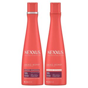 Nexxus Bond Repair Shampoo & Conditioner Bundle Amino Bond 2 Pack for All Types of Damaged Hair, with Keratin Protein and Amino Acids, 13.5 oz,(Amino Bond)
