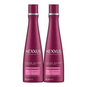 Nexxus Color Assure Shampoo ProteinFusion Twin Pack For Colored Hair Enhanced Color Vibrancy Sulfate-free & Silicone-free 13.5 oz